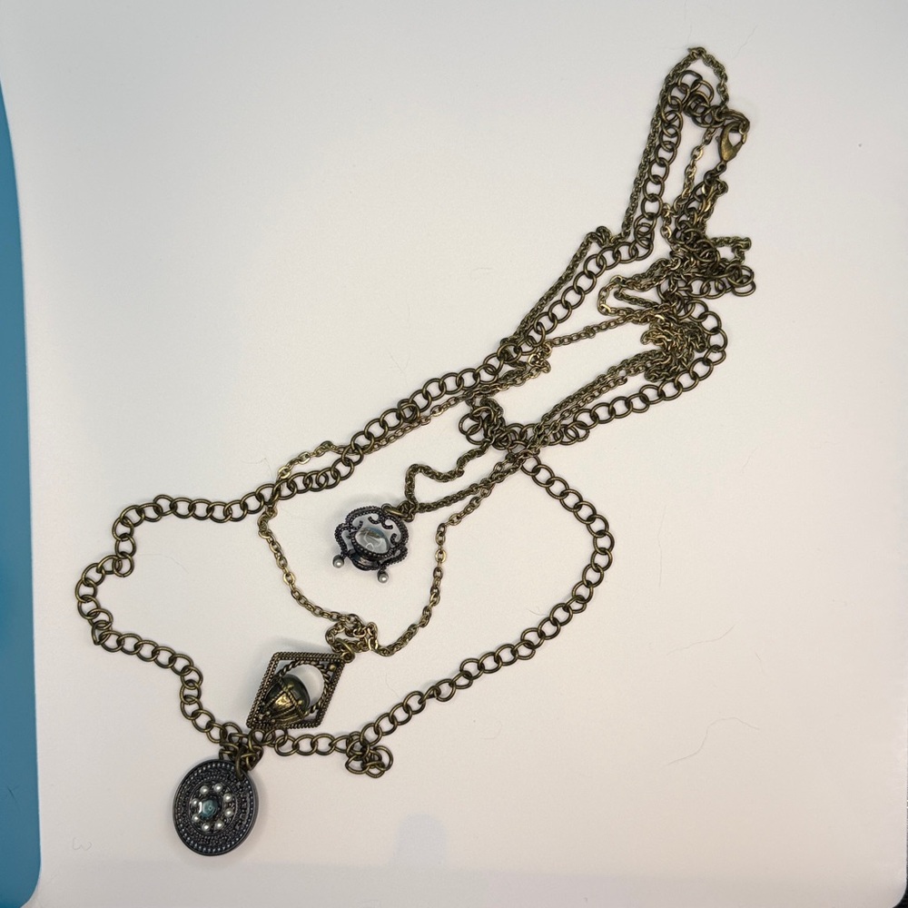 Vintage-Inspired Gold Necklace Set